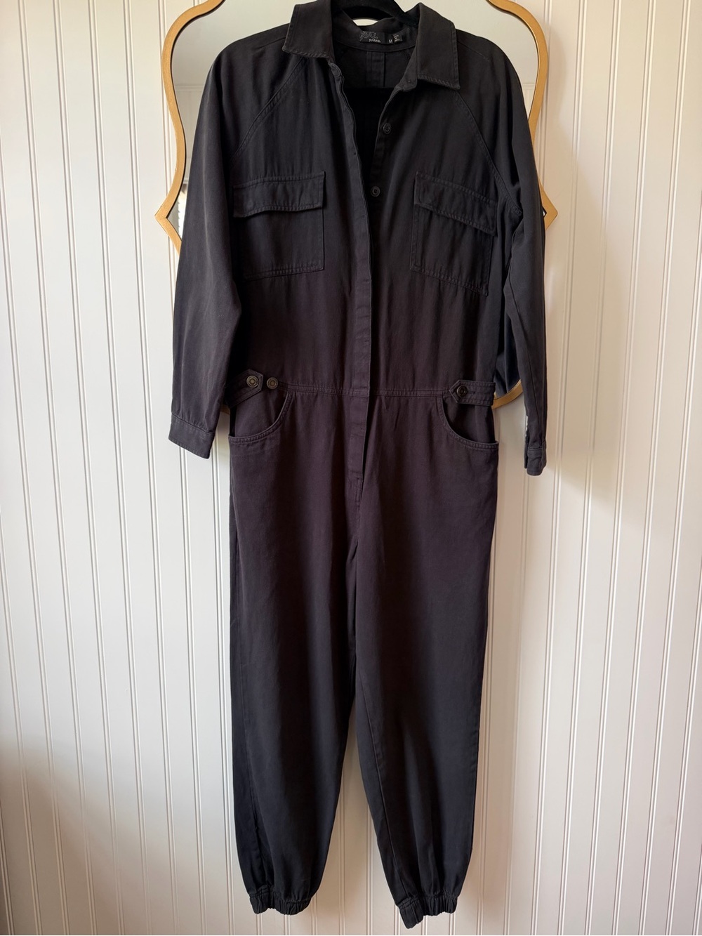 Prana Black Utility Jumpsuit with Front Pockets